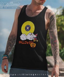 Houston Astros Snoopy Halloween Tank Top Racerback