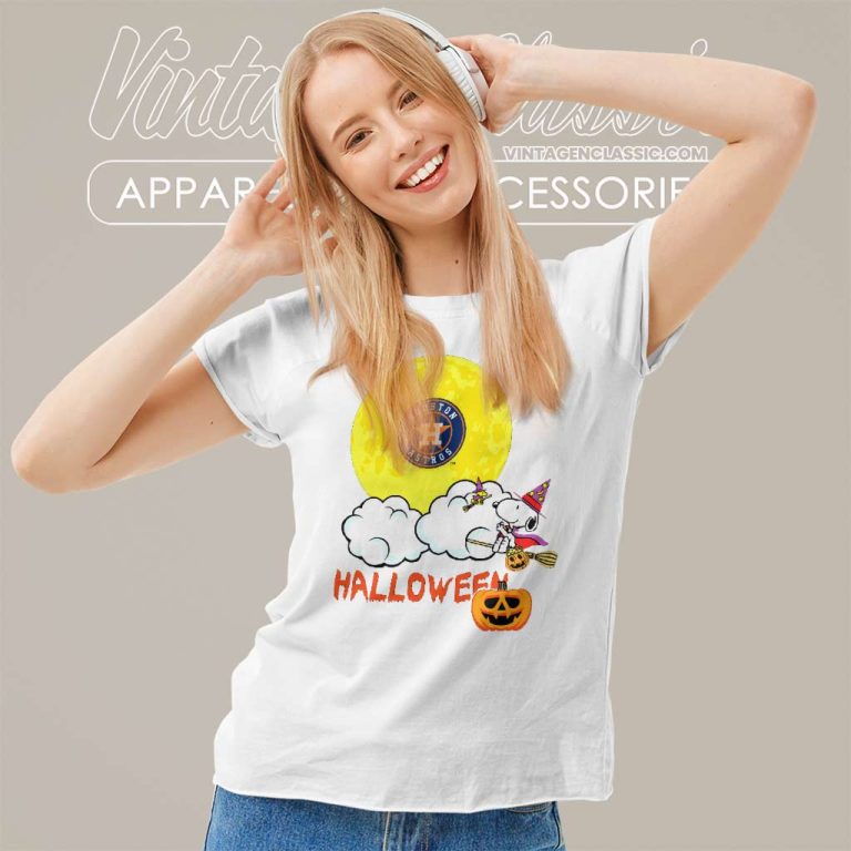 Houston Astros Snoopy Halloween Women TShirt Houston Astros Snoopy Halloween Women TShirt