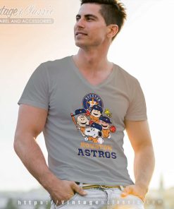 Houston Astros Snoopy The Peanuts V Neck TShirt
