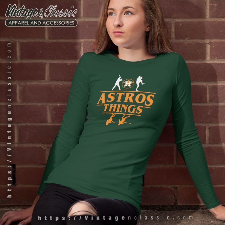 Houston Astros Things Baseball Long Sleeve Tee Houston Astros Things Baseball Long Sleeve Tee