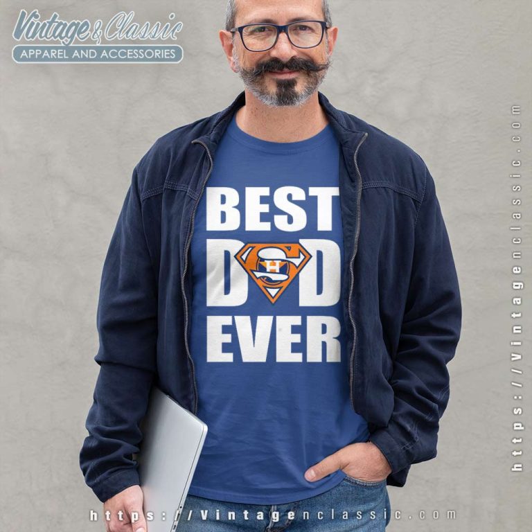 Houston Astros Best Dad Ever Long Sleeve Tee Houston Astros Best Dad Ever Long Sleeve Tee