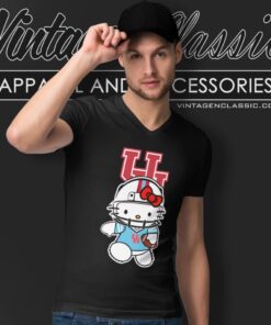 Houston Cougars Hello Kitty V Neck TShirt