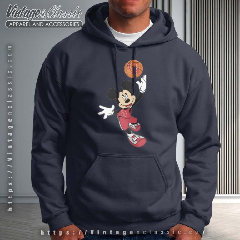 Houston Cougars Mickey Basketball NCAA March Madness Hoodie Houston Cougars Mickey Basketball NCAA March Madness Hoodie