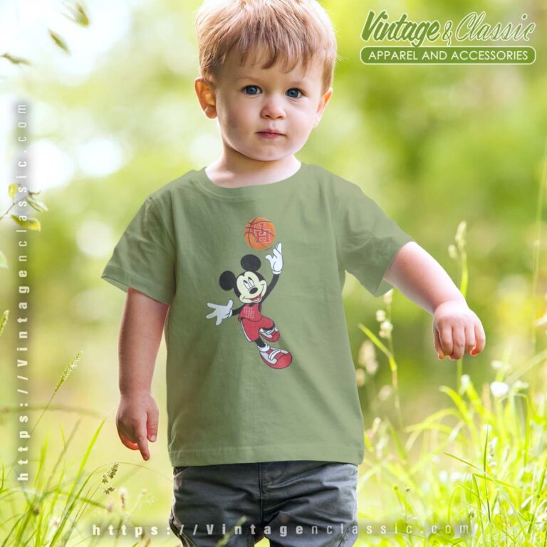Houston Cougars Mickey Basketball NCAA March Madness Tshirt Kid Houston Cougars Mickey Basketball NCAA March Madness Tshirt Kid