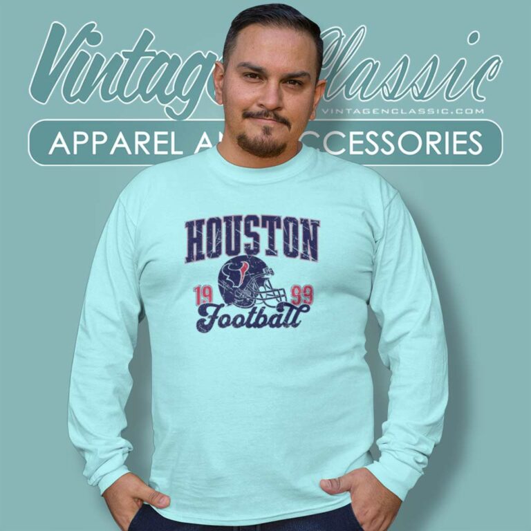 Houston Football 1999 Vintage Shirt For Fans Long Sleeve Tee Houston Football 1999 Vintage Shirt For Fans Long Sleeve Tee