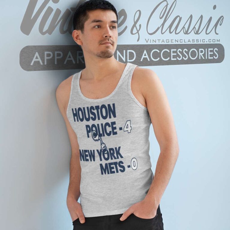Houston Police 4 New York Mets 0 World Series Tank Top Racerback Houston Police 4 New York Mets 0 World Series Tank Top Racerback
