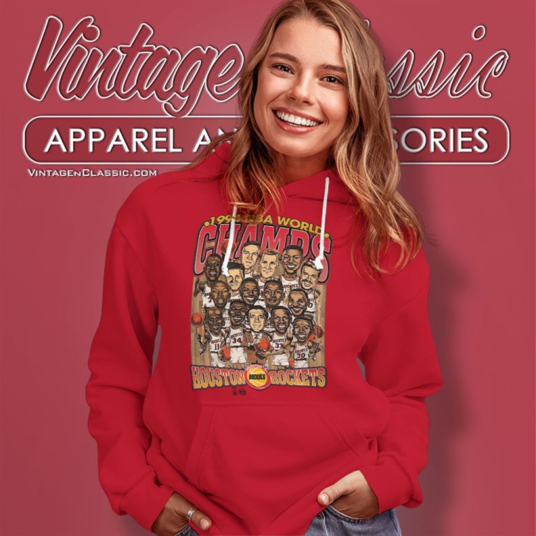 Houston Rockets 1994 Nba Champions Cartoon Basketball Hoodie Houston Rockets 1994 Nba Champions Cartoon Basketball Hoodie