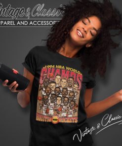 Houston Rockets 1994 Nba Champions Cartoon Basketball Women T Shirt