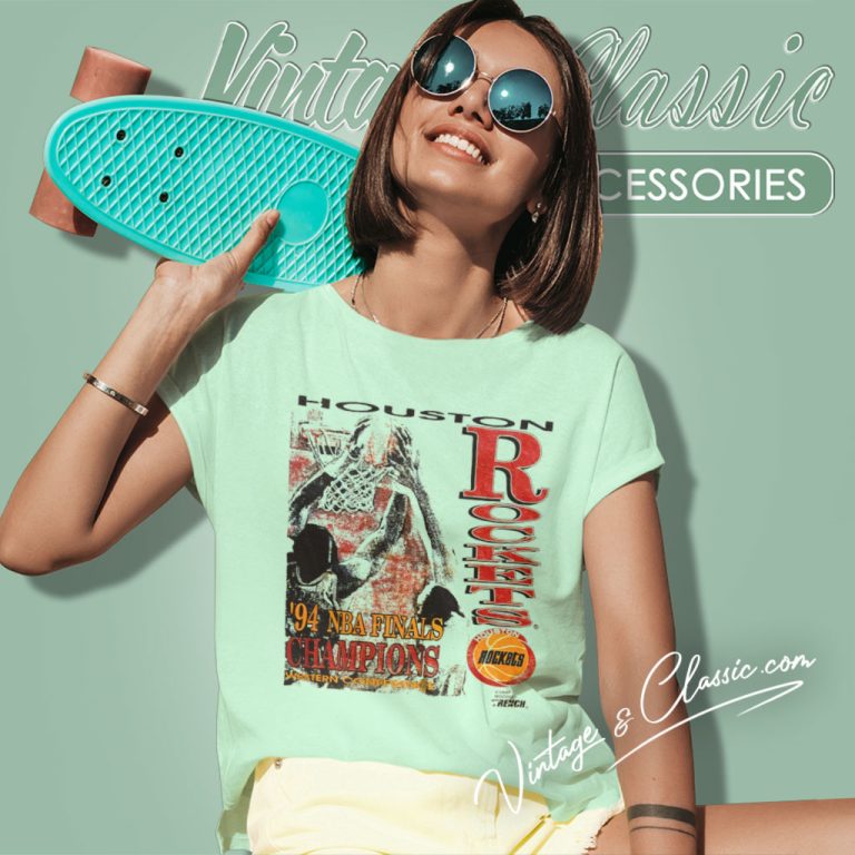 Houston Rockets Basketball Nba Finals Champions 1994 Women T Shirt Houston Rockets Basketball Nba Finals Champions 1994 Women T Shirt