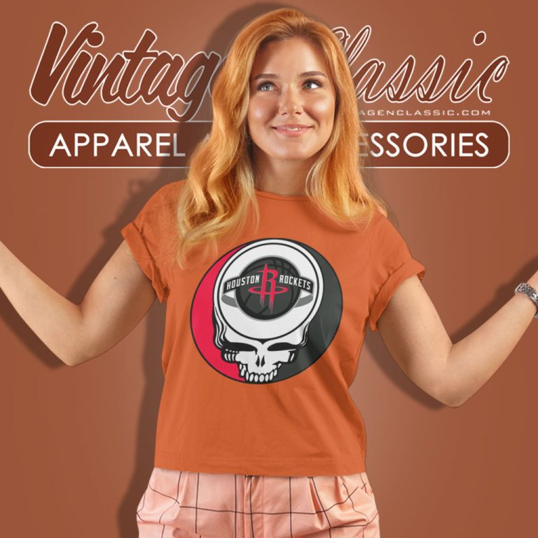 Houston Rockets Grateful Dead Steal Your Face Women T Shirt Houston Rockets Grateful Dead Steal Your Face Women T Shirt