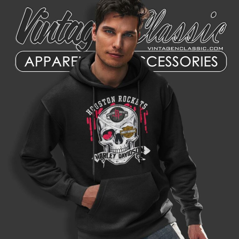 Houston Rockets Harley Davidson Skull Hoodie 1 Houston Rockets Harley Davidson Skull Hoodie 1