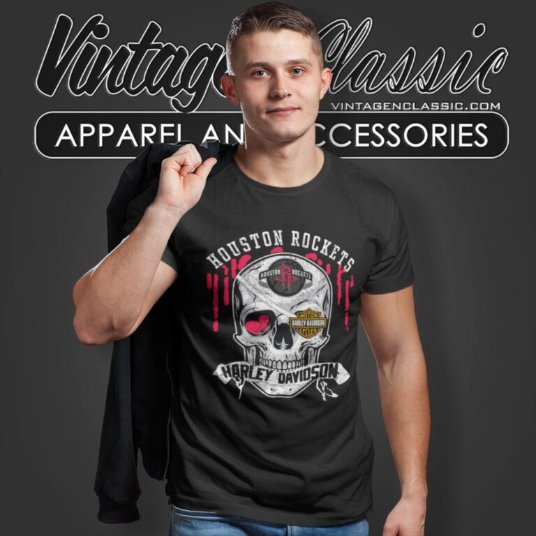 Houston Rockets Harley Davidson Skull T Shirt 1 Houston Rockets Harley Davidson Skull T Shirt 1