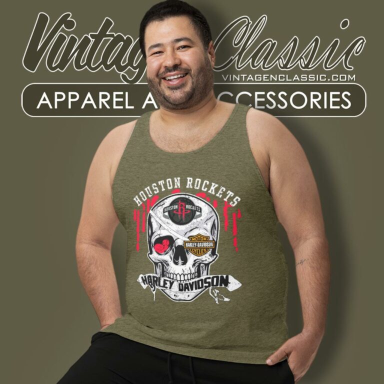 Houston Rockets Harley Davidson Skull Tank Top Racerback 1 Houston Rockets Harley Davidson Skull Tank Top Racerback 1