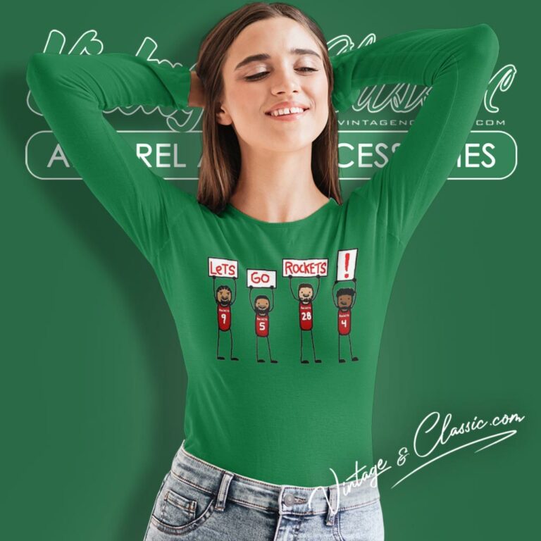 Houston Rockets Lets Go Rockets Long Sleeve Tee Houston Rockets Lets Go Rockets Long Sleeve Tee