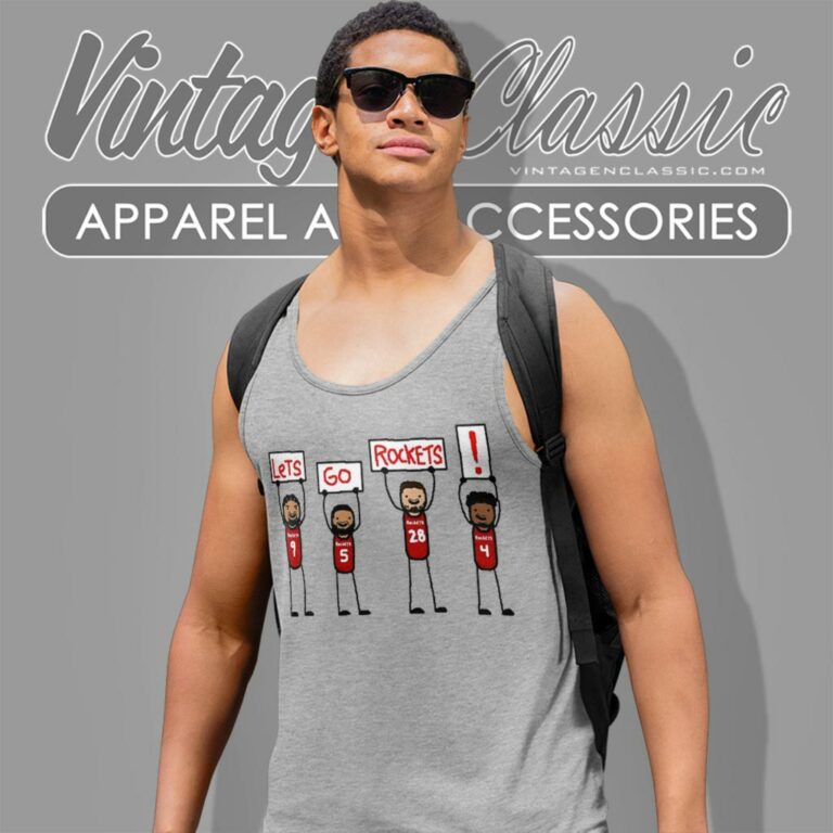 Houston Rockets Lets Go Rockets Tank Top Racerback Houston Rockets Lets Go Rockets Tank Top Racerback