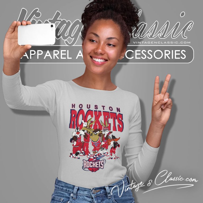 Houston Rockets Looney Tunes Nba Basketball Long Sleeve Tee Houston Rockets Looney Tunes Nba Basketball Long Sleeve Tee