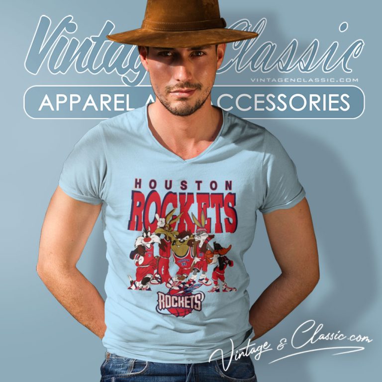 Houston Rockets Looney Tunes Nba Basketball V Neck TShirt Houston Rockets Looney Tunes Nba Basketball V Neck TShirt