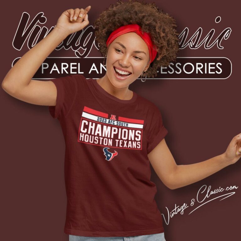 Houston Texans 2023 Afc South Division Champions Women T Shirt Houston Texans 2023 Afc South Division Champions Women T Shirt