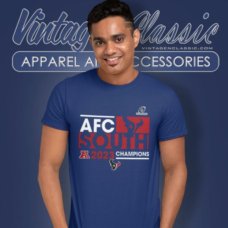 Houston Texans Afc South Division Champions 2023 T Shirt Houston Texans Afc South Division Champions 2023 T Shirt