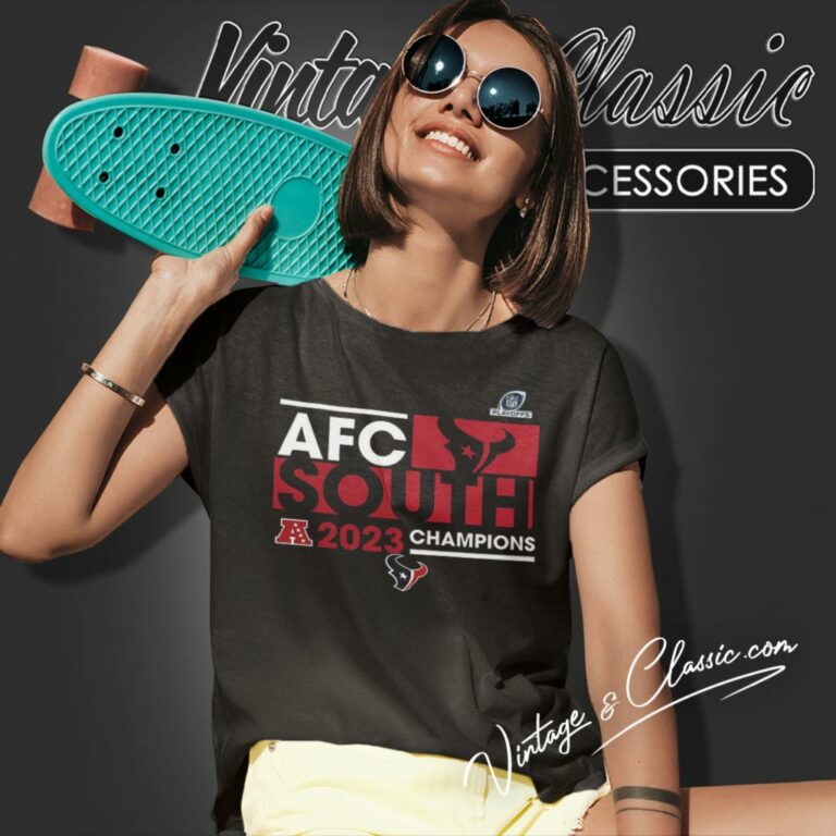 Houston Texans Afc South Division Champions 2023 Women T Shirt Houston Texans Afc South Division Champions 2023 Women T Shirt