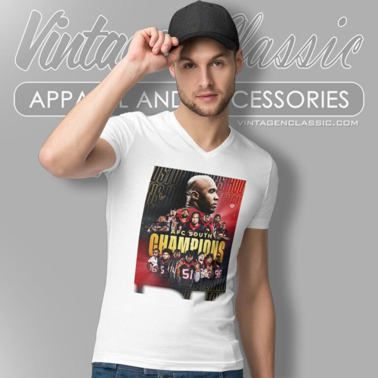 Houston Texans Are The Champions Of Afc South Division Nfl Playoffs 2023 Poster V Neck TShirt Houston Texans Are The Champions Of Afc South Division Nfl Playoffs 2023 Poster V Neck TShirt