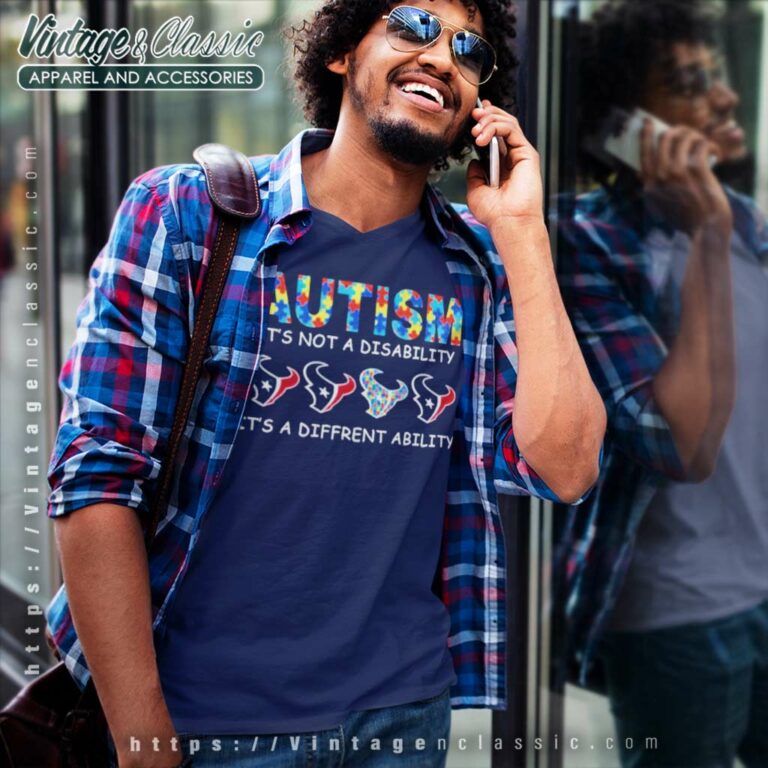 Houston Texans Autism Its Not A Disability Its A Different Ability V Neck TShirt Houston Texans Autism Its Not A Disability Its A Different Ability V Neck TShirt