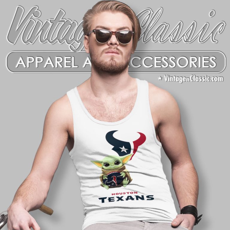 Houston Texans Baby Yoda Tank Top Racerback Houston Texans Baby Yoda Tank Top Racerback