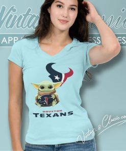 Houston Texans Baby Yoda Shirt 5 Houston Texans Baby Yoda V Neck TShirt