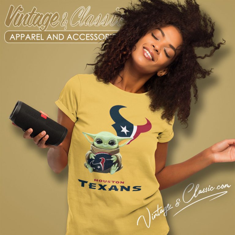 Houston Texans Baby Yoda Women T Shirt Houston Texans Baby Yoda Women T Shirt