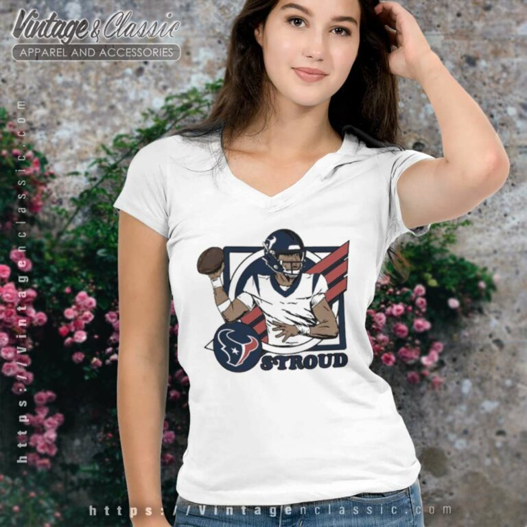 Houston Texans C J Stroud 2023 Nfl Draft First Round Pick Caricature V Neck TShirt Houston Texans C J Stroud 2023 Nfl Draft First Round Pick Caricature V Neck TShirt