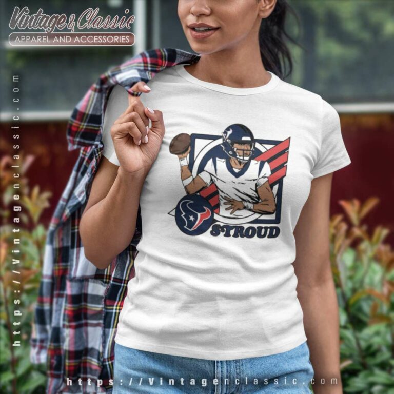 Houston Texans C J Stroud 2023 Nfl Draft First Round Pick Caricature Women TShirt Houston Texans C J Stroud 2023 Nfl Draft First Round Pick Caricature Women TShirt