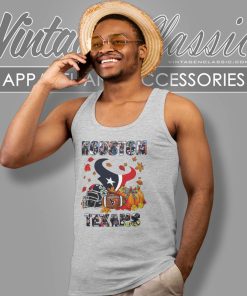 Houston Texans Fall Helmet Pumpkin Tank Top Racerback