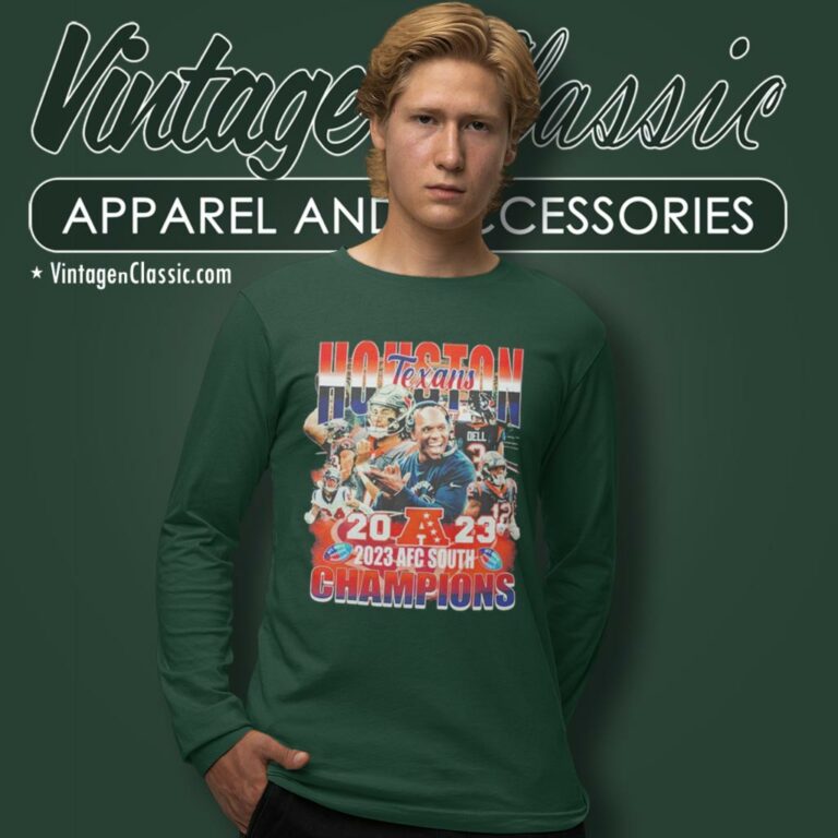 Houston Texans Football 2023 Afc South Champions Long Sleeve Tee Houston Texans Football 2023 Afc South Champions Long Sleeve Tee