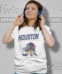 Houston Texans Football Helmet Vintage Women T Shirt