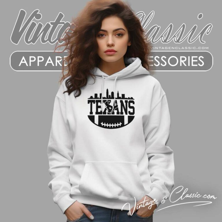 Houston Texans Football Skyline Hoodie Houston Texans Football Skyline Hoodie