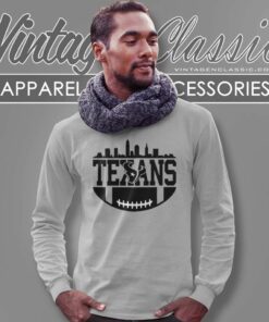 Houston Texans Football Skyline Long Sleeve Tee