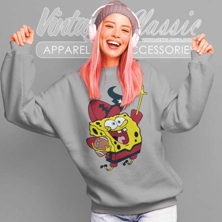 Houston Texans Football Spongebob Sweatshirt Houston Texans Football Spongebob Sweatshirt
