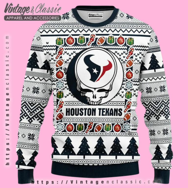 Houston Texans Grateful Dead Ugly Sweater Ugly Christmas Sweater Houston Texans Grateful Dead Ugly Sweater Ugly Christmas Sweater