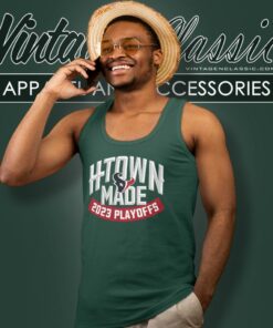 Houston Texans H Town Made 2023 Playoff Tank Top Racerback