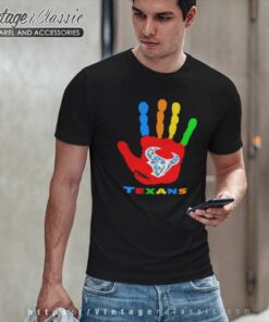 Houston Texans Hand Autism 2023 Nfl T Shirt