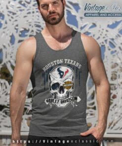 Houston Texans Harley Davidson Skull Tank Top Racerback