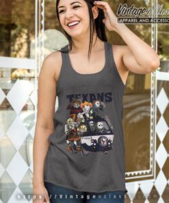 Houston Texans Horror Movies Characters Halloween Shirt Tank Top Racerback