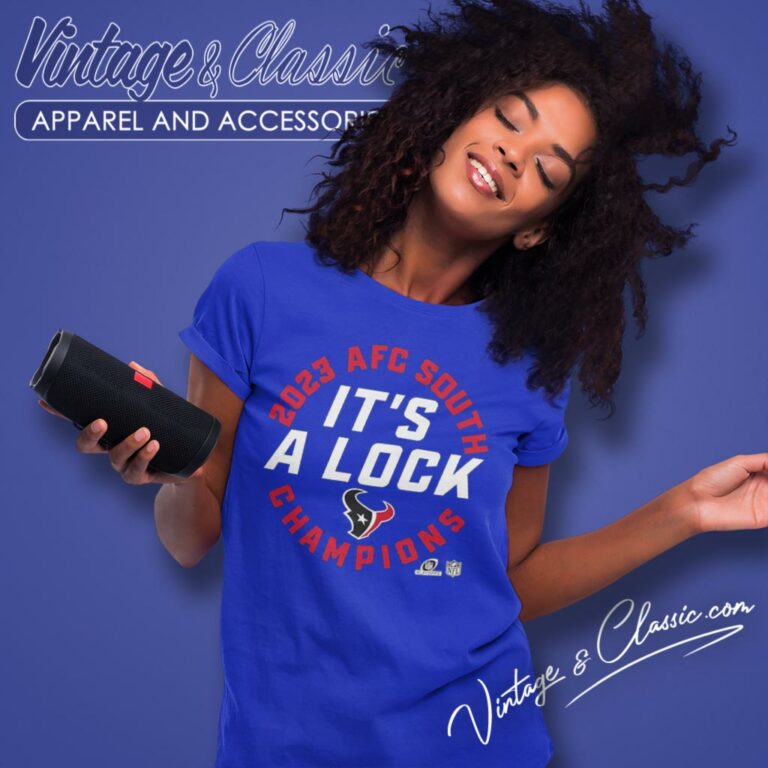 Houston Texans Its A Lock 2023 Afc South Division Champions Women T Shirt Houston Texans Its A Lock 2023 Afc South Division Champions Women T Shirt