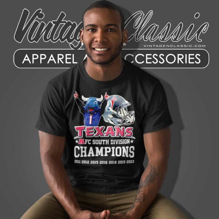 Houston Texans Mascot Afc South Division Champions T Shirt Houston Texans Mascot Afc South Division Champions T Shirt