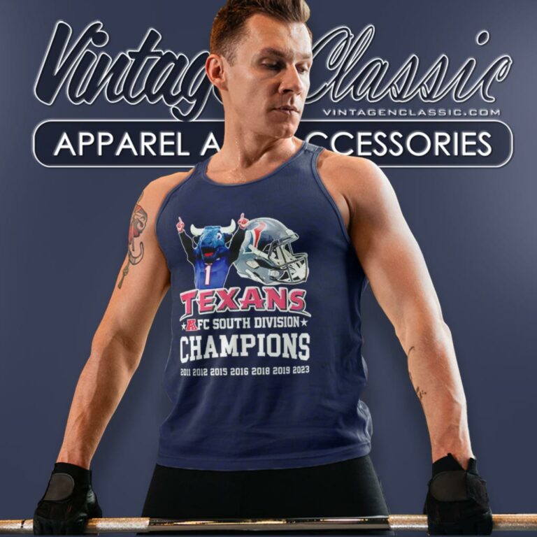 Houston Texans Mascot Afc South Division Champions Tank Top Racerback Houston Texans Mascot Afc South Division Champions Tank Top Racerback