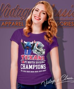 Houston Texans Mascot Afc South Division Champions Women T Shirt