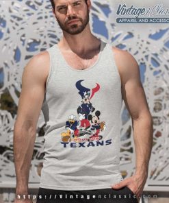 Houston Texans Mickey Mouse Donald Duck Goofy Tank Top Racerback