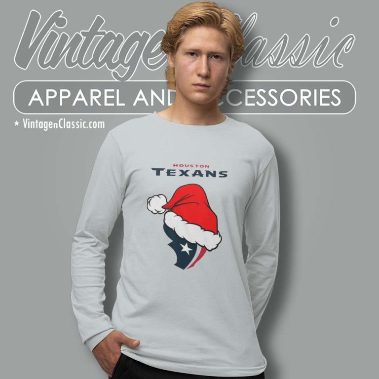 Houston Texans Nfl Christmas Logo 2023 Long Sleeve Tee Houston Texans Nfl Christmas Logo 2023 Long Sleeve Tee
