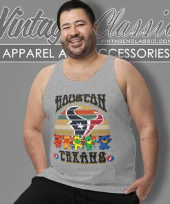 Houston Texans Nfl Grateful Dancing Bears Retro Tank Top Racerback