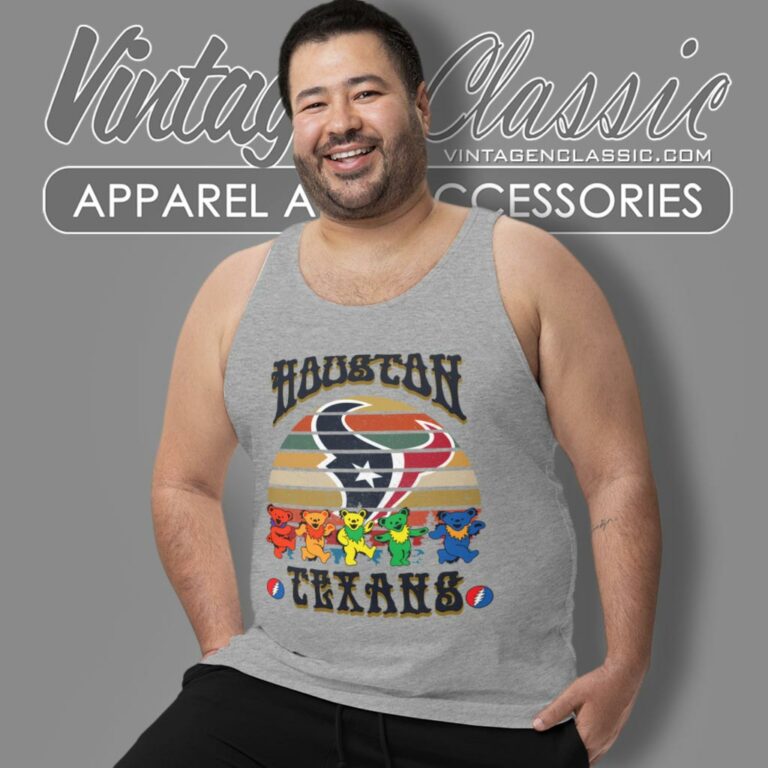 Houston Texans Nfl Grateful Dancing Bears Retro Tank Top Racerback Houston Texans Nfl Grateful Dancing Bears Retro Tank Top Racerback